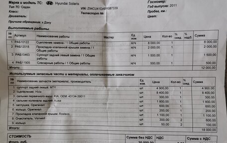 Hyundai Solaris II рестайлинг, 2011 год, 820 000 рублей, 8 фотография