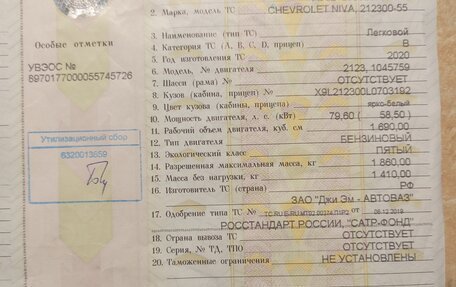 Chevrolet Niva I рестайлинг, 2020 год, 1 фотография