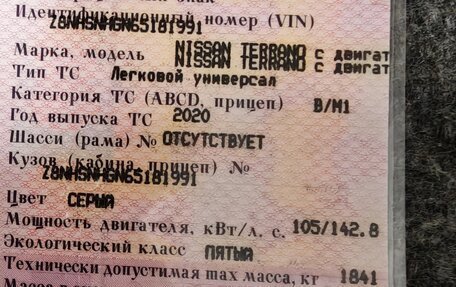 Nissan Terrano III, 2020 год, 1 300 000 рублей, 1 фотография