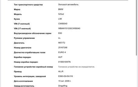 BMW 5 серия, 2009 год, 2 300 000 рублей, 38 фотография