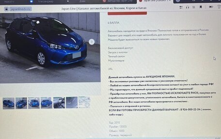 Toyota Vitz, 2015 год, 799 000 рублей, 21 фотография