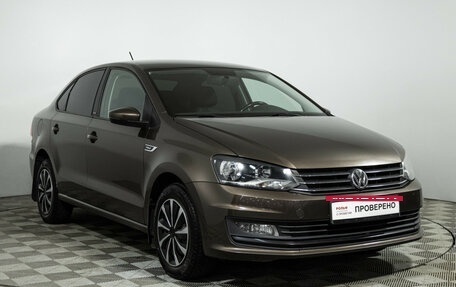 Volkswagen Polo VI (EU Market), 2016 год, 849 585 рублей, 3 фотография