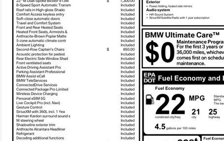 BMW X7, 2023 год, 7 700 000 рублей, 38 фотография