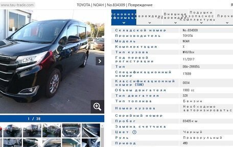 Toyota Noah III, 2017 год, 1 960 000 рублей, 19 фотография